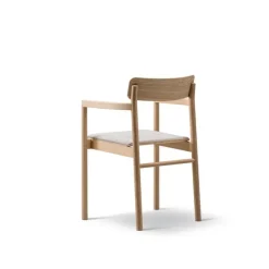 Fredericia Post armchair, oiled oak - light grey
