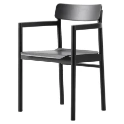 Fredericia Post armchair, black lacquered oak