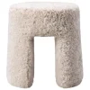 Fredericia Sequoia pouf, sheepskin Moonlight