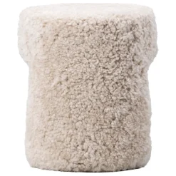 Fredericia Sequoia pouf, sheepskin Moonlight