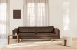 Fredericia Sequoia pouf, sheepskin Moonlight