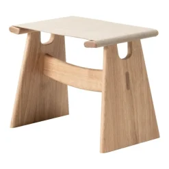 Fredericia Seto stool, black light oiled oak - natural canvas