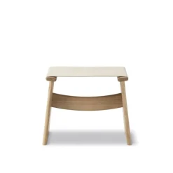 Fredericia Seto stool, black light oiled oak - natural canvas