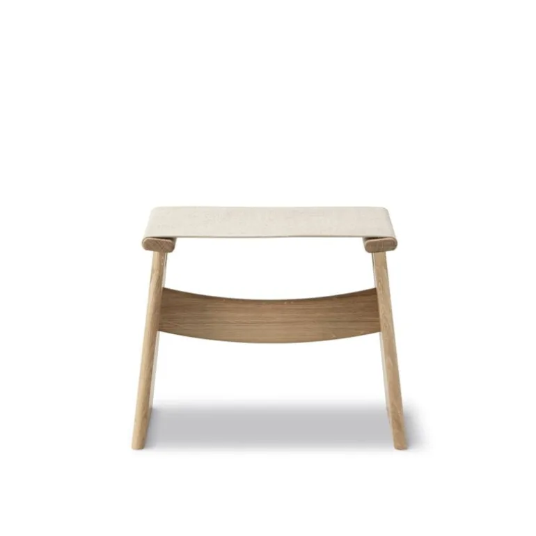 Fredericia Seto stool, black light oiled oak - natural canvas