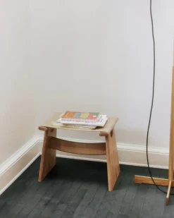 Fredericia Seto stool, black light oiled oak - natural canvas