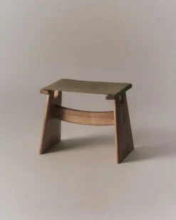 Fredericia Seto stool, black light oiled oak - natural canvas