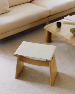 Fredericia Seto stool, black light oiled oak - natural canvas