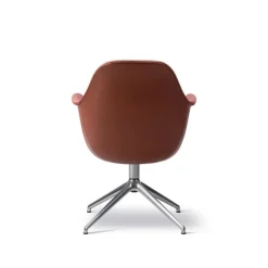 Fredericia Swoon chair, swivel base, chrome - Omni 293