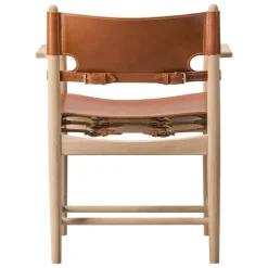Fredericia The Spanish Dining Chair with armrests, cognac leather - soaped