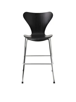 Fritz Hansen Series 7 Junior chair, black - chrome