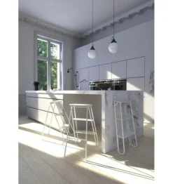 Frost Bukto step ladder, 3-steps, white