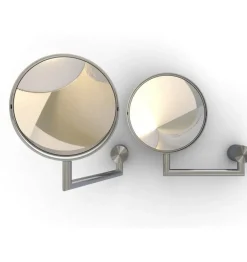 Frost Nova2 magnifying wall mirror, polished steel