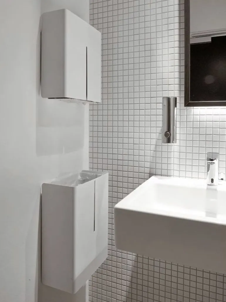 Frost Nova2 soap dispenser 3, wall-mounted, brushed steel