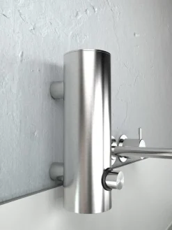Frost Nova2 soap dispenser 3, wall-mounted, brushed steel