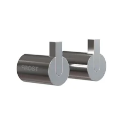 Frost Nova2 wall hook 6, set of 2, brushed steel