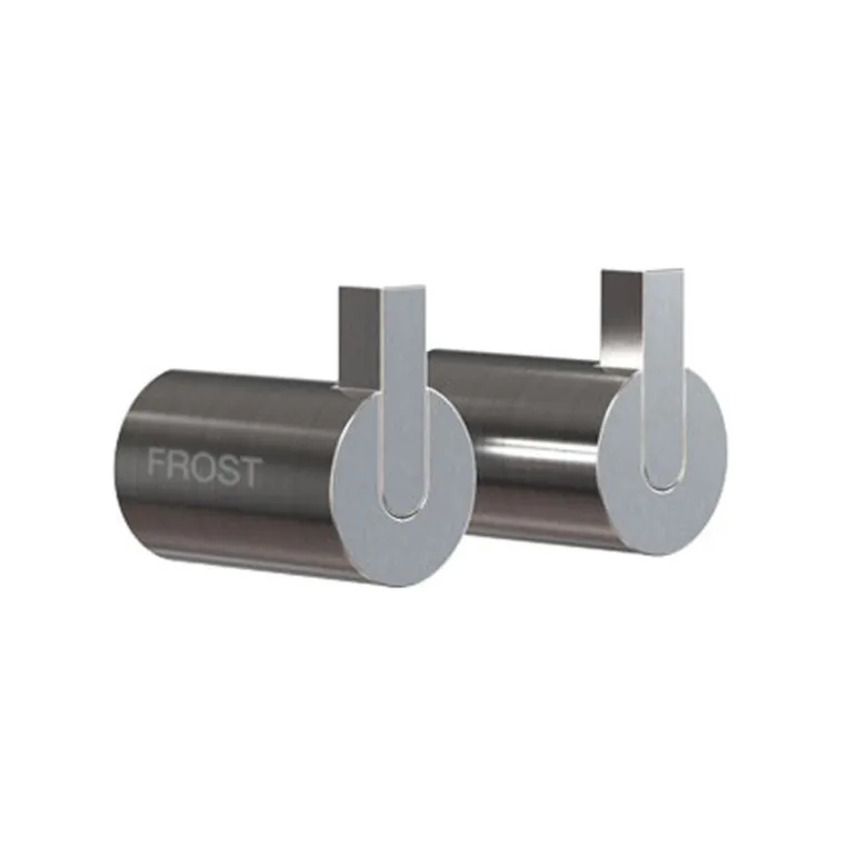 Frost Nova2 wall hook 6, set of 2, brushed steel