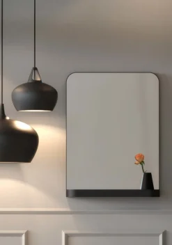 Frost TB600 wall mirror, 80 x 60 cm, black