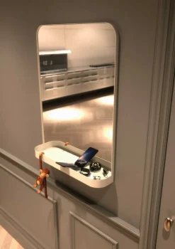 Frost TB600 wall mirror, 80 x 60 cm, white