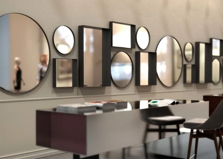 Frost Unu mirror 4134, 40 cm, black