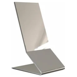 Frost Unu table mirror, brushed steel