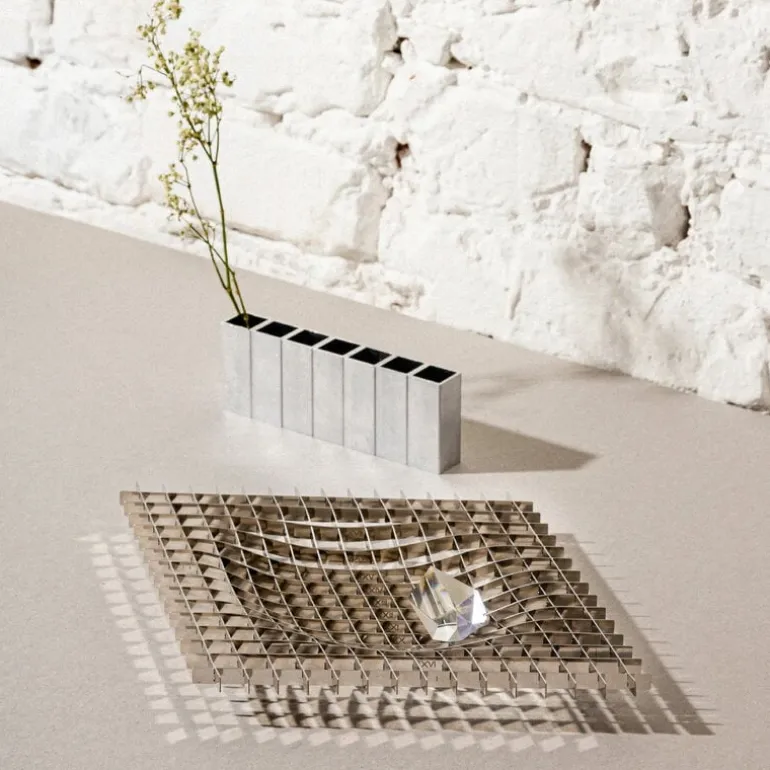 Fundamental Berlin Gravity tray, 20 x 20 cm, stainless steel