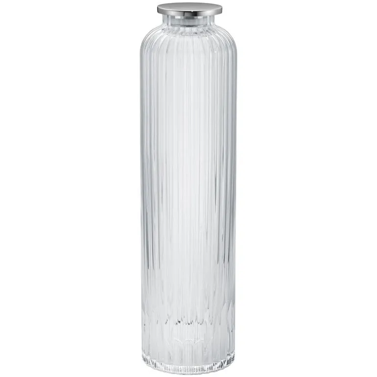 Georg Jensen Bernadotte carafe, 1 L, crystal glass - stainless steel