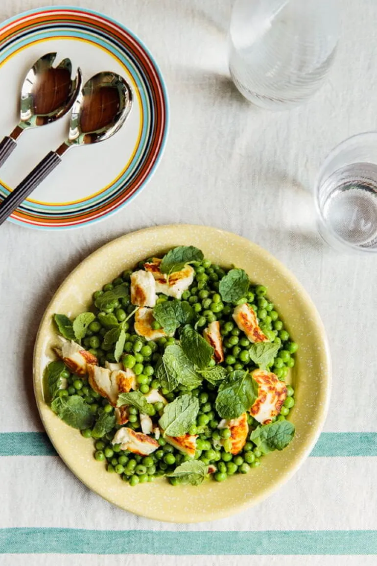 Georg Jensen Bernadotte salad serving set, smoked oak - steel