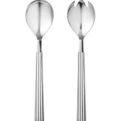 Georg Jensen Bernadotte salad serving set, steel