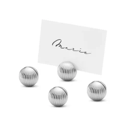 Georg Jensen Bernadotte table card holder, 4 pcs, chrome plated