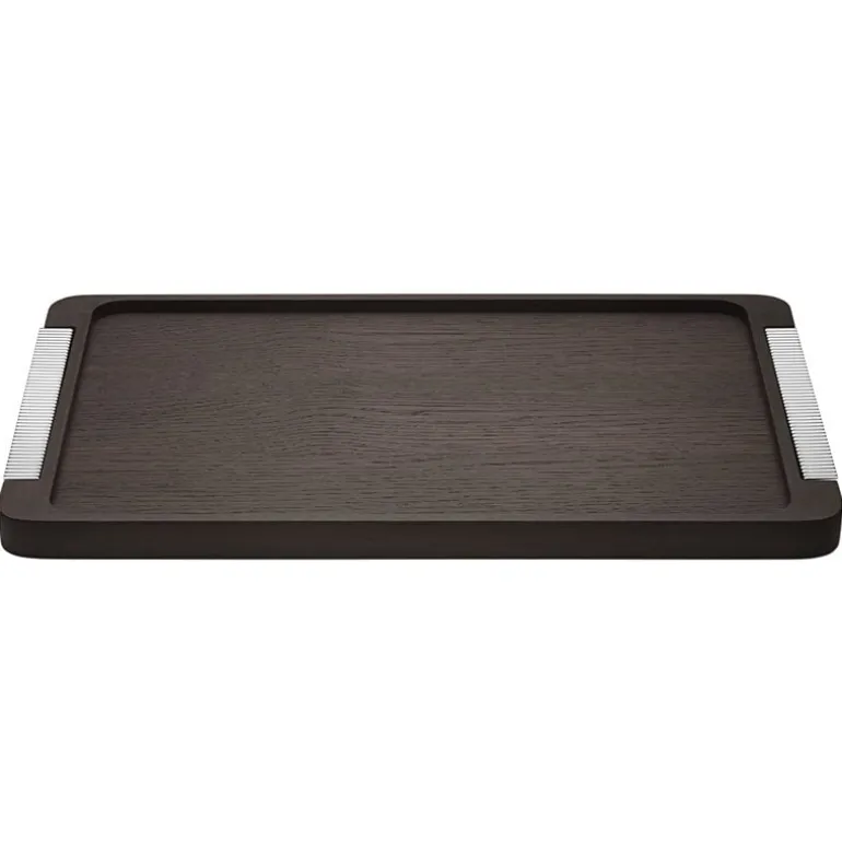Georg Jensen Bernadotte tray, smoked oak - steel