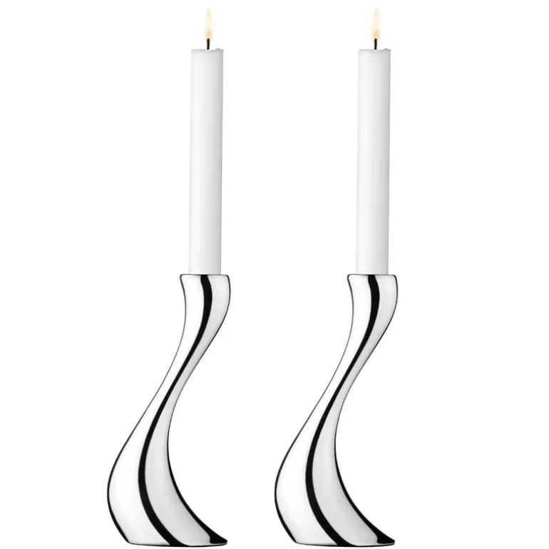Georg Jensen Cobra candlestick, 2 pcs