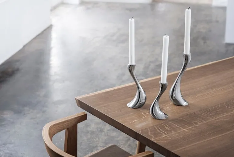 Georg Jensen Cobra candlestick, 2 pcs