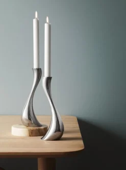 Georg Jensen Cobra candlestick, 2 pcs