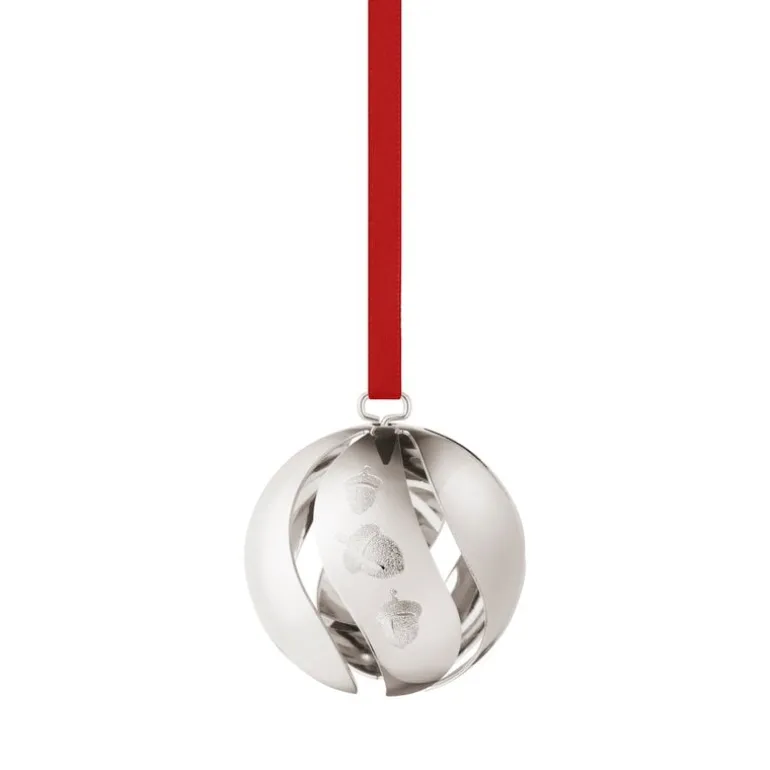 Georg Jensen Collectable ornament 2023, ball, palladium plated brass