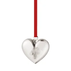 Georg Jensen Collectable ornament 2023, heart, palladium plated brass