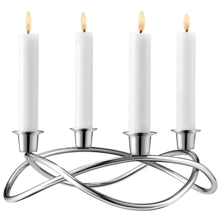 Georg Jensen Season candleholder, mirror-polished steel