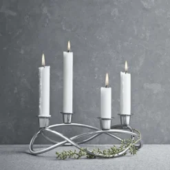 Georg Jensen Season candleholder, mirror-polished steel