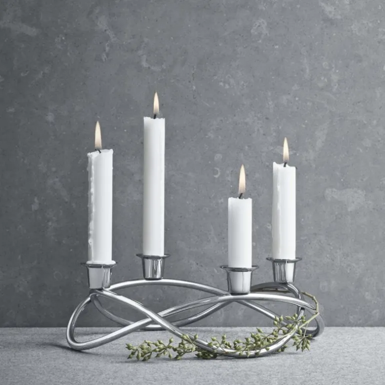 Georg Jensen Season candleholder, mirror-polished steel