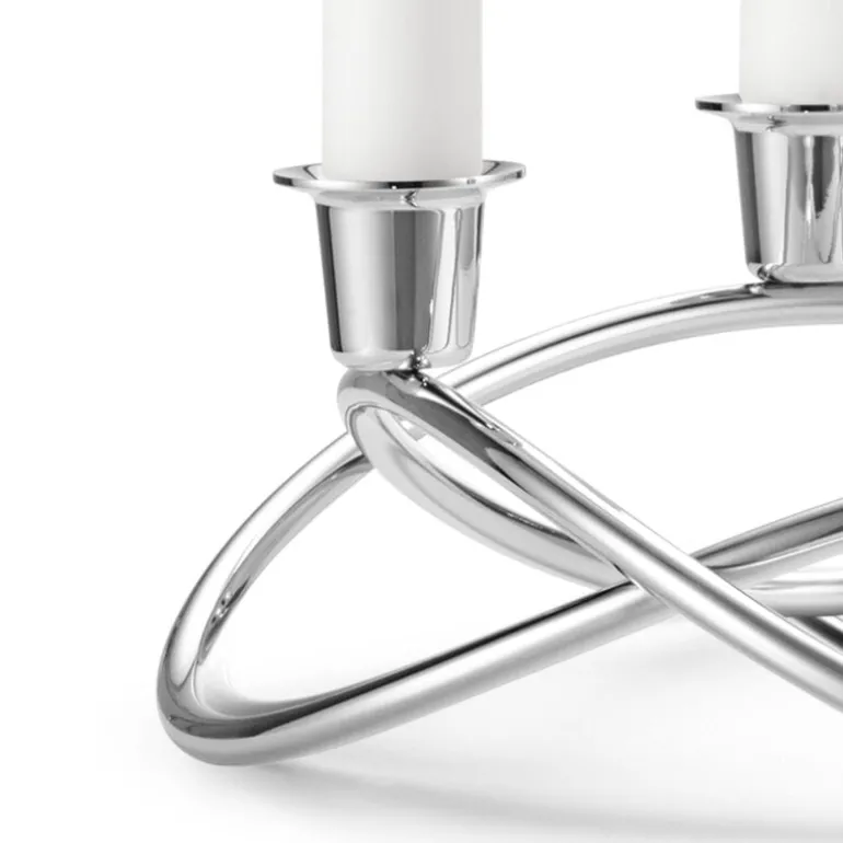 Georg Jensen Season candleholder, mirror-polished steel