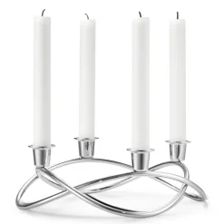 Georg Jensen Season candleholder, mirror-polished steel