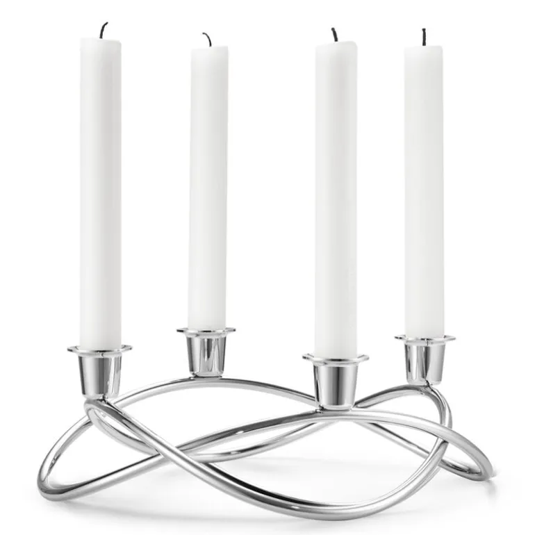Georg Jensen Season candleholder, mirror-polished steel