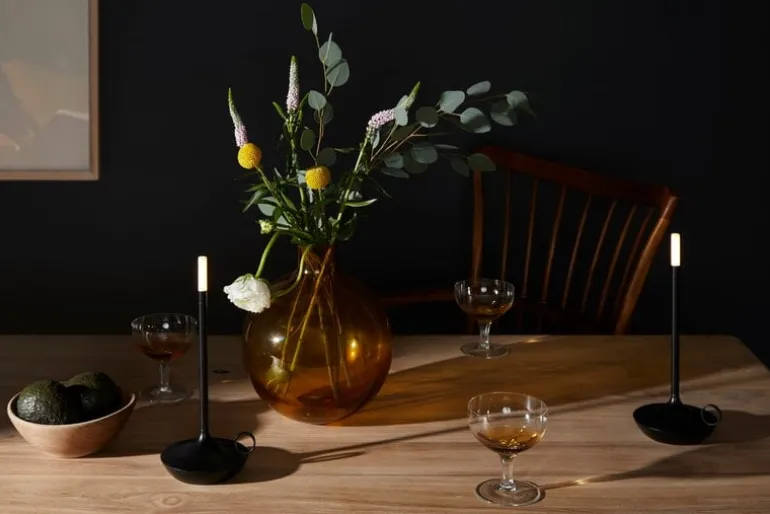 Graypants Wick portable table lamp, black