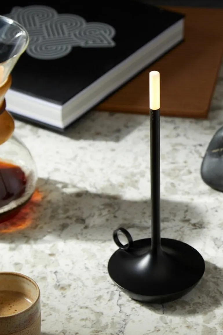 Graypants Wick portable table lamp, black