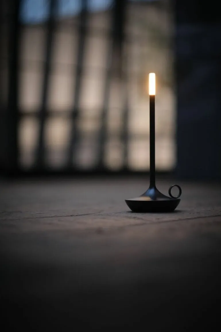 Graypants Wick portable table lamp, black