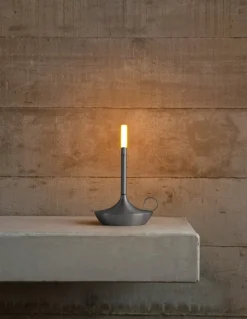 Graypants Wick S portable table lamp, graphite