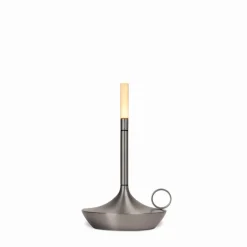 Graypants Wick S portable table lamp, graphite
