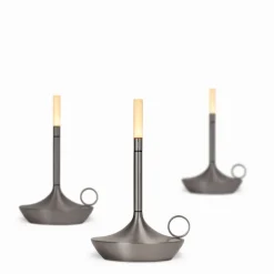 Graypants Wick S portable table lamp, graphite
