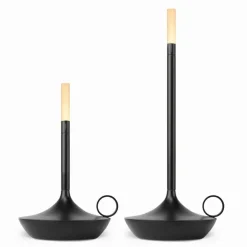 Graypants Wick S portable table lamp, black