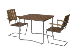 Grythyttan Stålmöbler Armchair A2, galvanized steel - teak