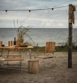 Grythyttan Stålmöbler Armchair A2, galvanized steel - teak